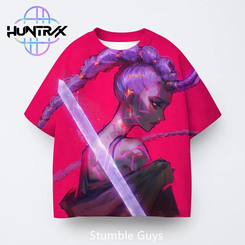 Modă Casual de Vară Copii Kpop Vânătorii de Demoni 3D Desene Animate Mânecă Scurtă Băieți Fete Tricou Haine Anime