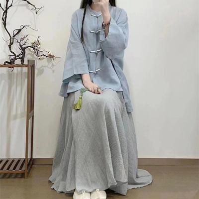 Abbigliamento da donna Migliorato Hanfu Tea Artist Abbigliamento professionale Gonna tailleur