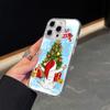 Ae108 Happy New Year Merry Christmas Magsafe Transparent Cases for Samsung S23 S24 Ultra S21 iPhone 16 Pro Max XR Magnetic Wireless Charge Back Cover