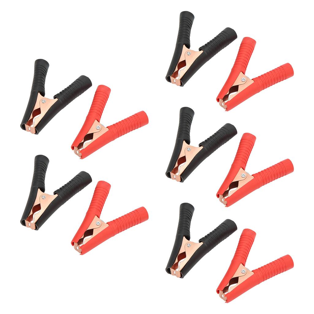 5 Sets Power Inverter Wire Connector Clamps 100A Testing Clip Black Red for Car Truck Batteries