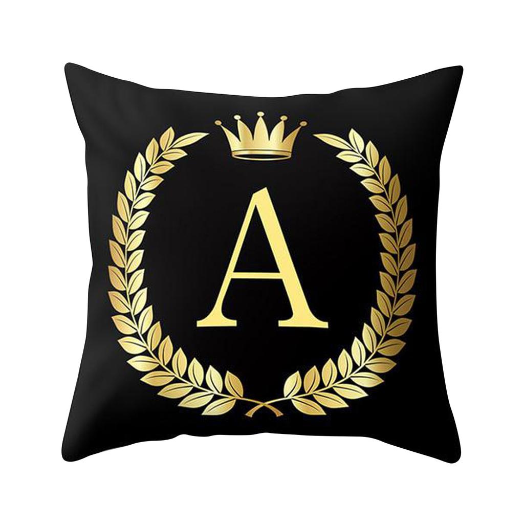 Cover Black And Gold Letter Case Sofa Cushion Cover Home Decor