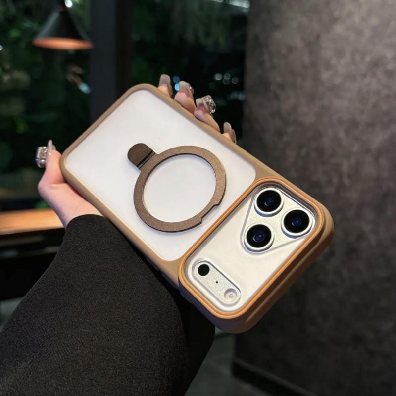 

Suitable Apple 17PROMAX Skin Sensitive Semi Transparent Magnetic Bracket Phone Case IPhone 16 Protective 15 iPhone 12 PROMAX