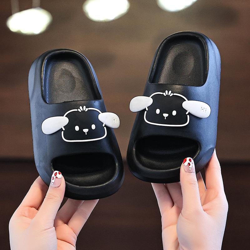 

Летние тапочки из ЭВА для женщин и детей - милые нескользящие сандалии для ванной с мультяшным рисунком, толстая подошва Cloud Comfort для дома и улицы 30-31
