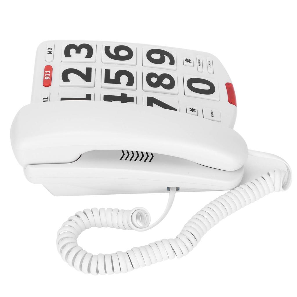 Big Button Phone Wired Big Button Landline Phone with Easy to Read Big Buttons and Super Loud Ringtones