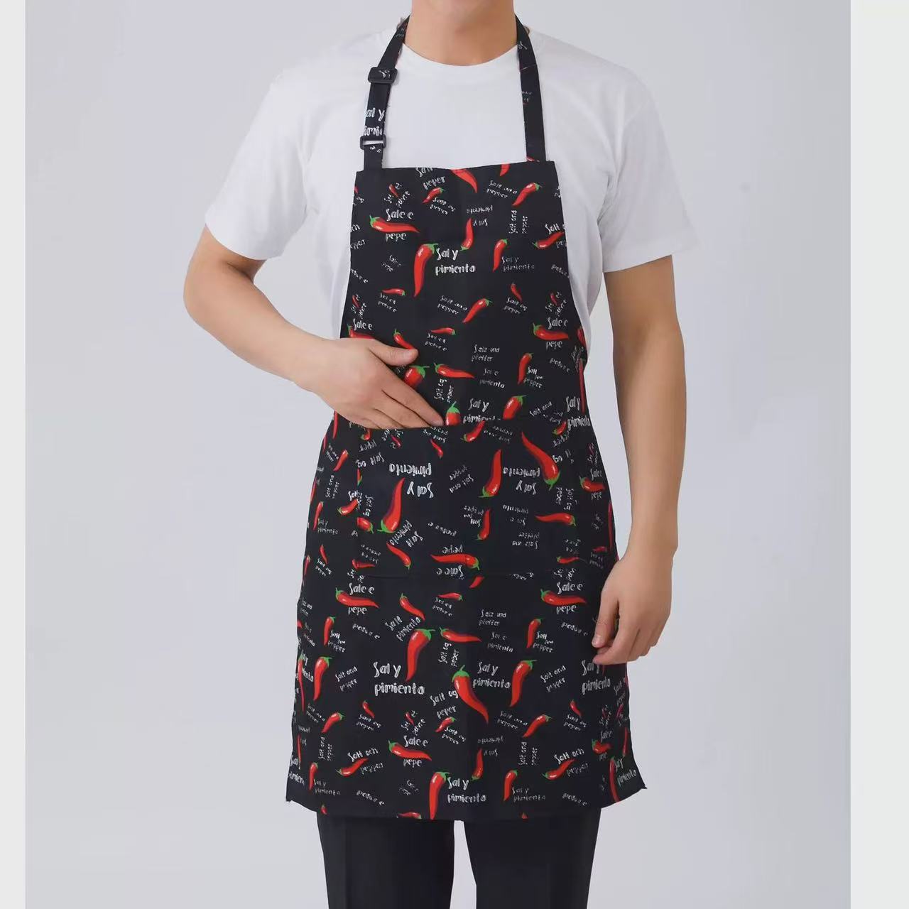 

Карманы с принтом, модные фартуки, кухонные фартуки для готовки One Size