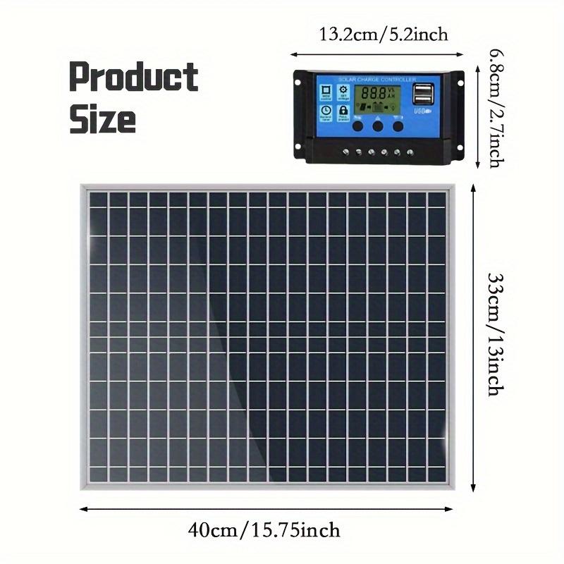 Portable Solar Charging Kit with 20W Fast Charge & 12V Built-in Battery, Emergency Backup Power Supply for Outdoor Camping