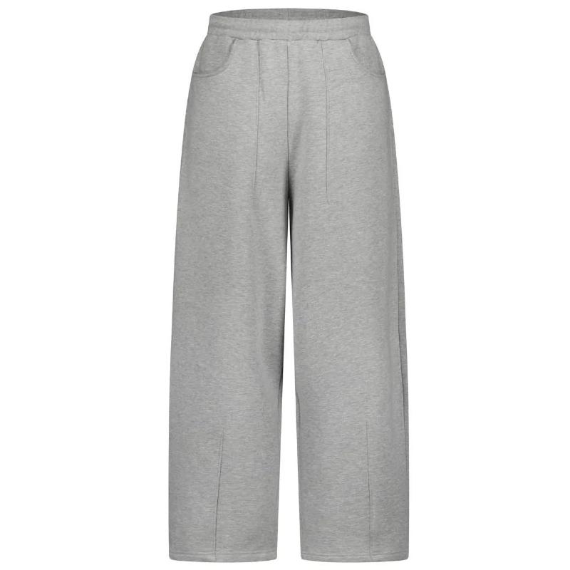 European and American casual simple couple fashionable elastic waist loose multi pocket design pants