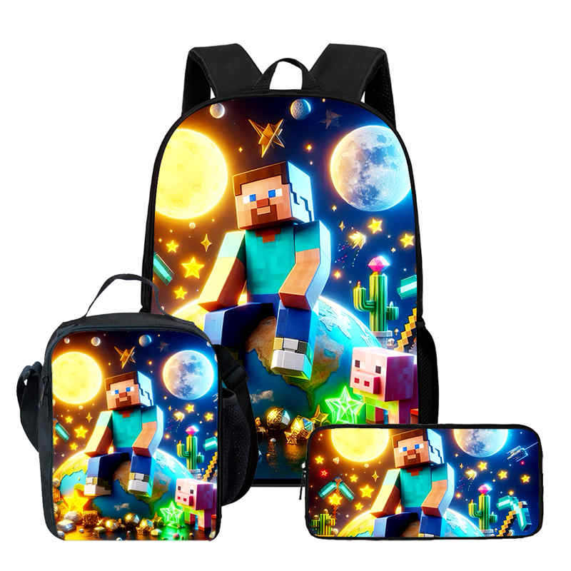 Minecraft Printed Backpack Children'S Elementary School Bag