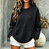 Women's Casual Printed Pullover Sweatshirt with Raglan Sleeves
