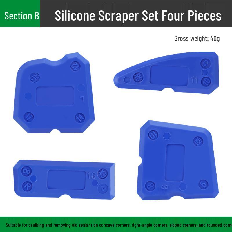 Multi-Functional Silicone Glue Scraper for Trimming, Filling, and Leveling