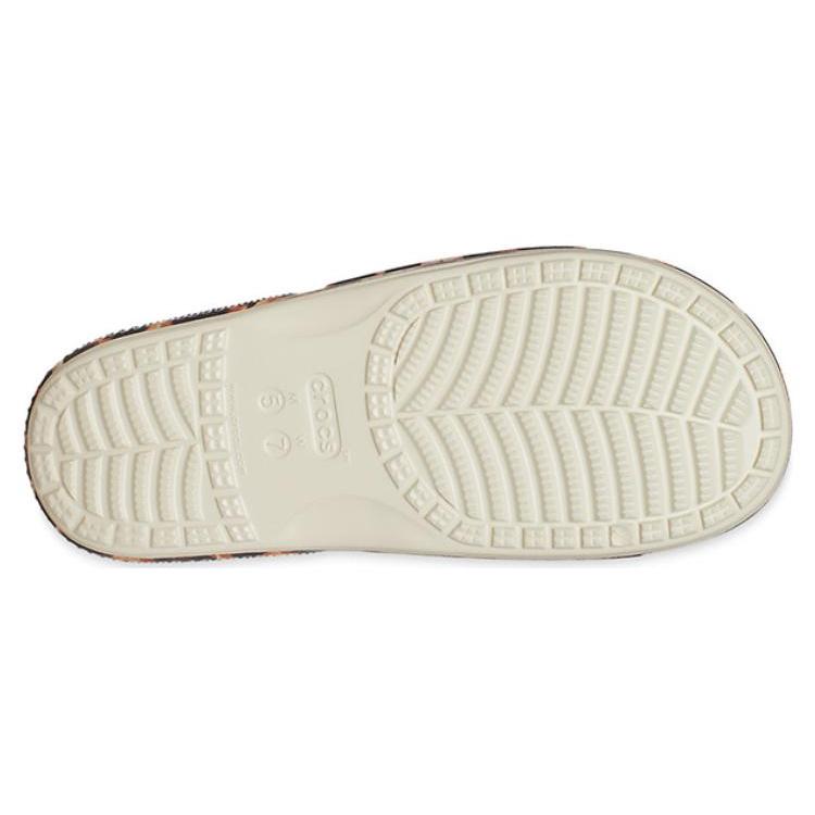 Crocs Slide Slippers Women's White/Leopard Print 207841-2Y4