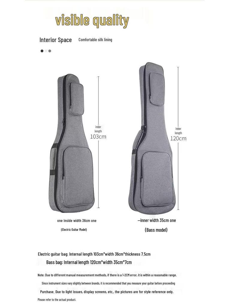 Rucksack für E-Gitarre, Bass & Akustikgitarre - Gepolstert, Kollisionsschutz, Print-Design