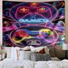 Neon Game Over Art Printed Tapestry, Wall Hanging,Livingroom, Dormitory, Large Wall Decor, Fabric Decor Fan Birthday Gifts