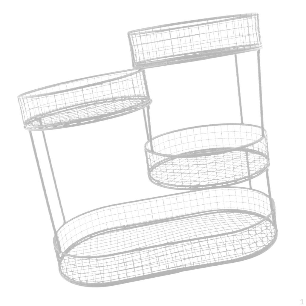 4 Layer Fruit Basket Kitchen Countertop Rack Multiuse Holder Metal Mesh Fruits Stand for Bread