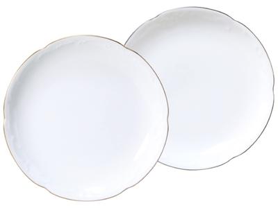 Okura Art China Gold & Platin Linie 15cm Einzel-Servierteller Set, Hergestellt in Japan, 54HR/1001-2