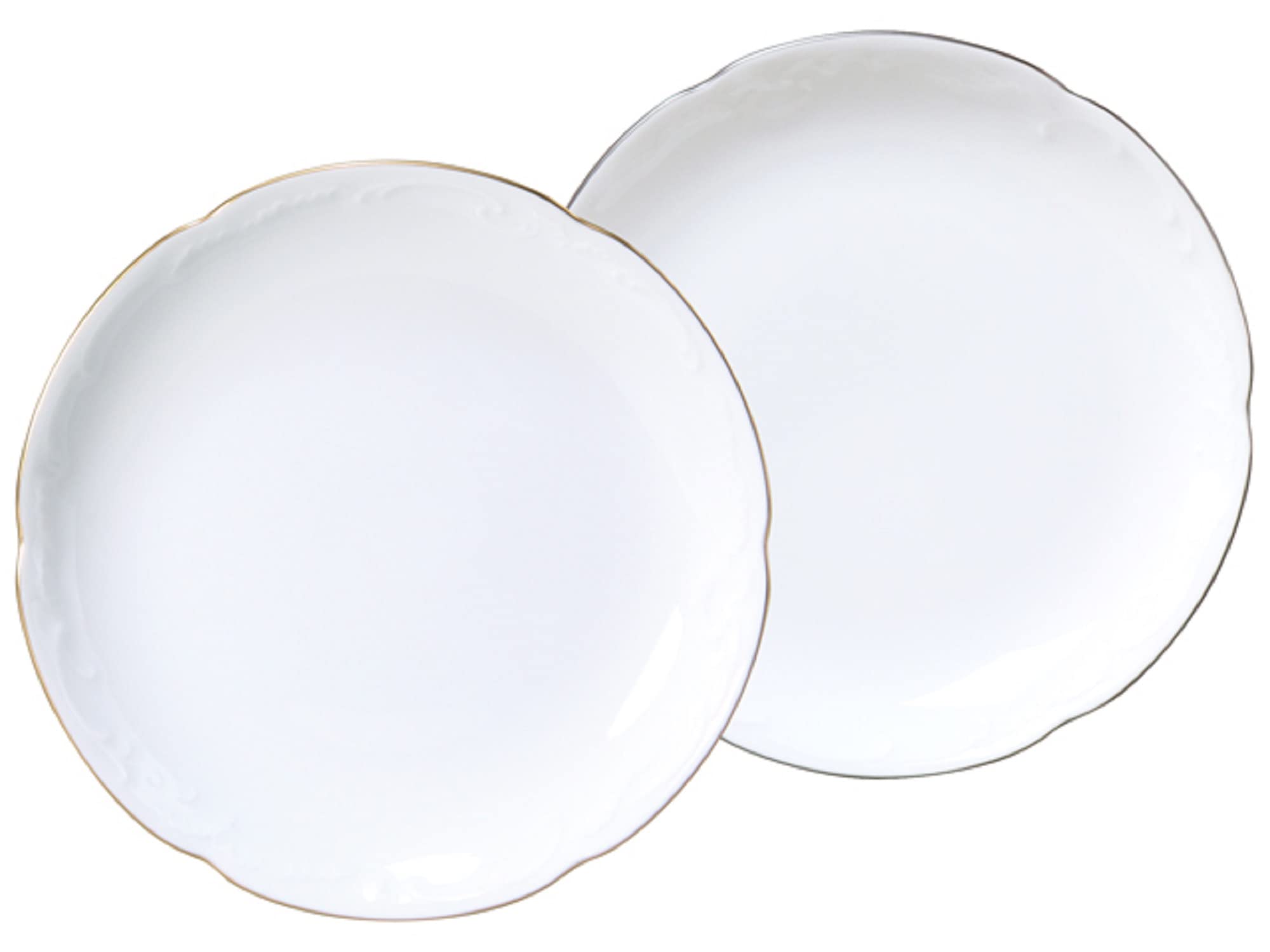 

Okura Touen Gold & Platinum Line 15cm Individual Plate Pair Set, Premium Porcelain, Made in Japan, Perfect as a Gift or Celebration, 54HR/1001-2