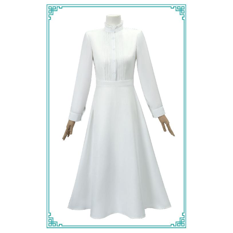 Fantasy Anime Elf Mage Cosplay Costume Black Dress with White Cape New Anime Series Inspired Outfit for Women