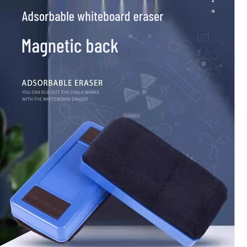 Magnetic Dual-Use Whiteboard & Chalk Duster - Washable, Easy Erase, Dust-Free Brush