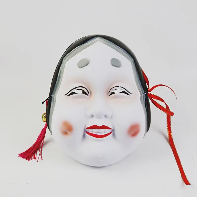 Noh-Maske Sun Jiro: Japanische Theaterrequisiten für Red Prajna-, Tengu- und Ugly Woman-Geisteraufführungen.