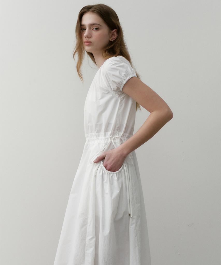 Ost Kaka Drawstring Maxi Dress White