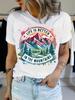 Y2K Harajuku Unisex Cotton Crew Neck TShirt Vibrant Geometric Mountain Print Stretch Breathable Fabric Hiking Camping Outdoor