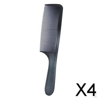 4xCurved Hair Clipper Cutting Comb Barber Flat Top Haircut For Men Black