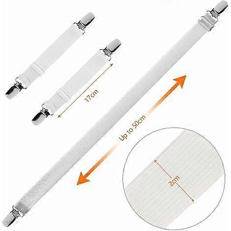 Elastic Fitted Sheet Gripper, Adjustable Bed Sheet Holder Strap Fastener for Bed