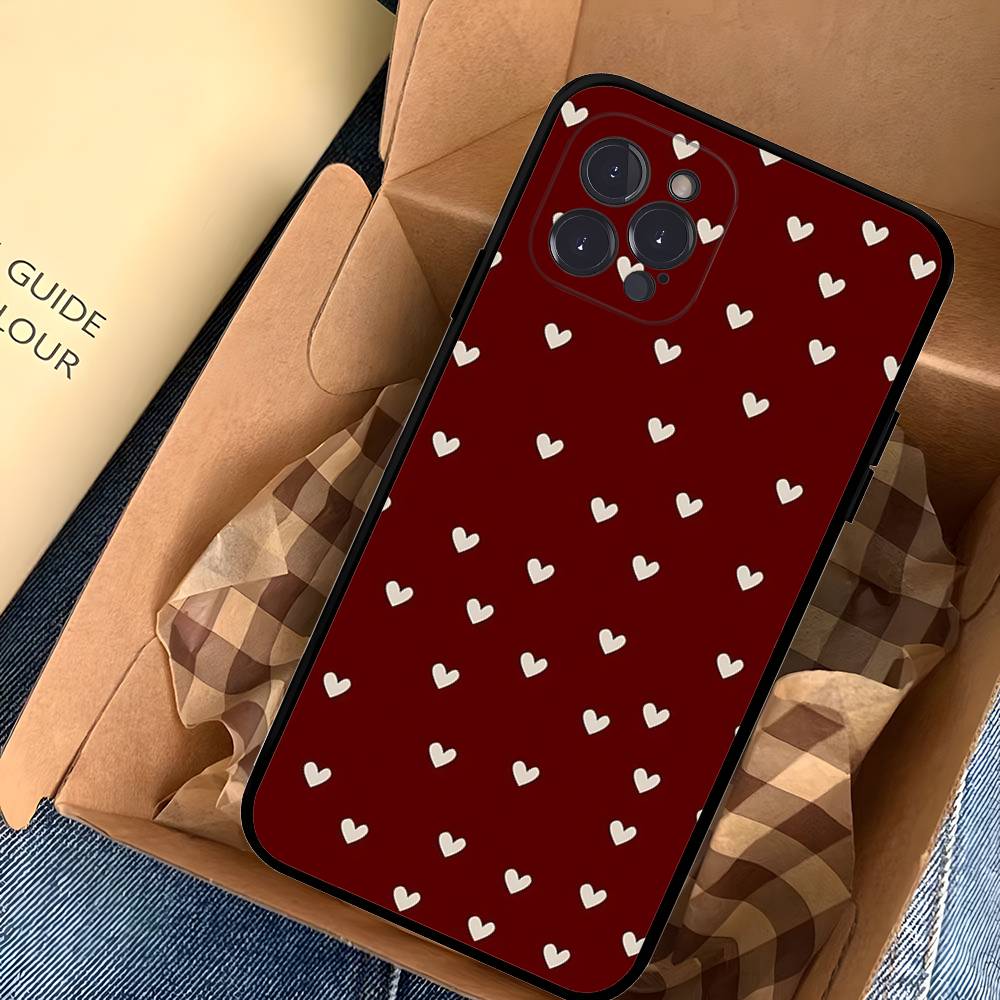 Love Heart Cute Phone Case For IPhone 17 Pro Max Air Back Cover 16 15 14 13 12 11 Pro Max Case