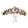 Artificial Peony Lintel Wreath Vibrant Farmhouse Swag Peony Floral Artificial Wreath 25.6x6.3inch