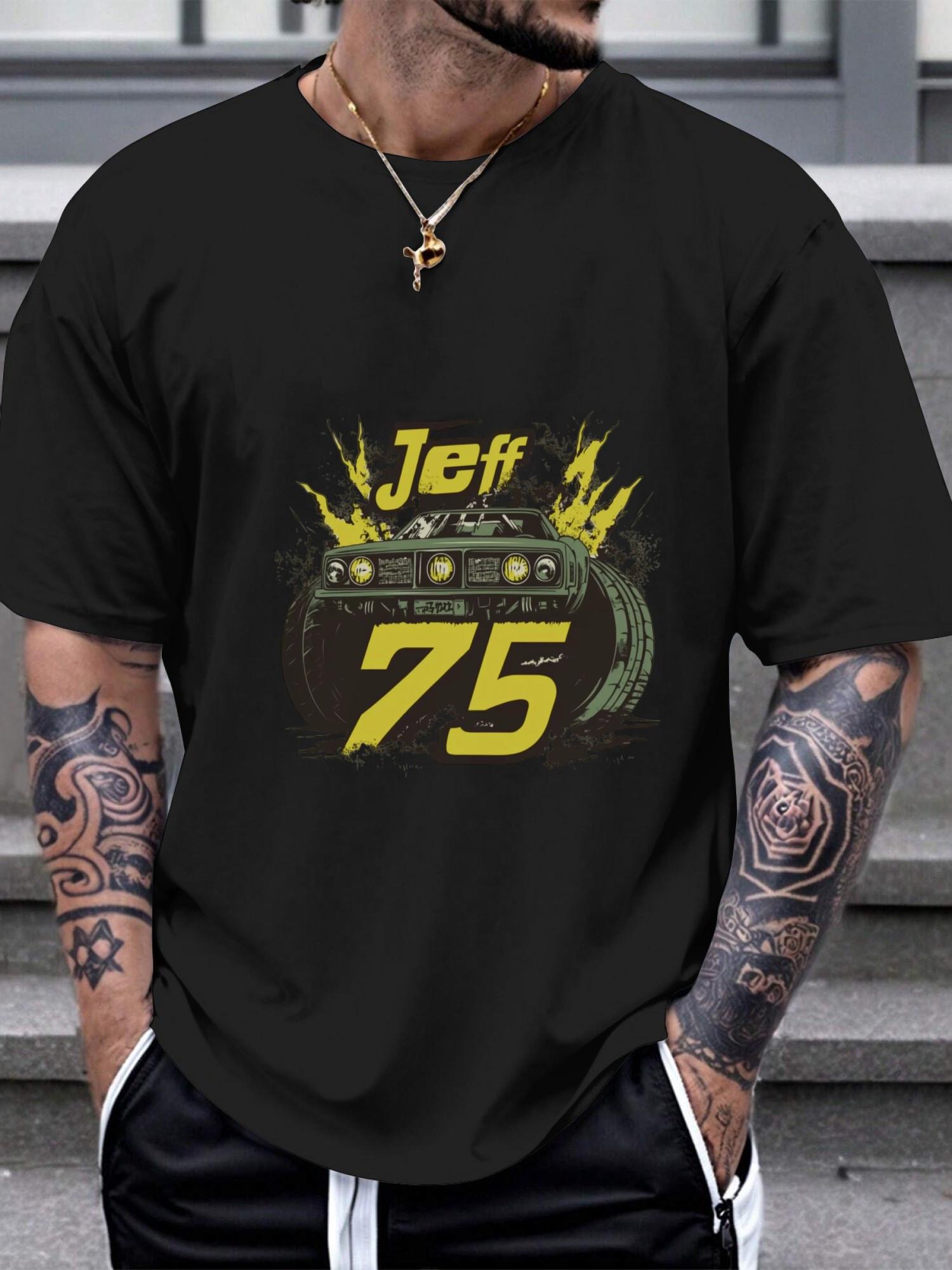 1 шт. Японская футболка Jeff 75 Винтажная с аниме-графикой XXXXL