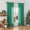 1PC LOZUJOJU Christmas Style Semi Blackout Curtains Cartoon Pattern Printed Curtains for Living Room Bedroom Balcony Window Home Decor
