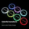 XFVD7 Luminous Car Water Cup Coaster Holder 7 Colorful USB Charging Car Led Atmosphere Light For Ford Mondeo MK5 MK4 MK3