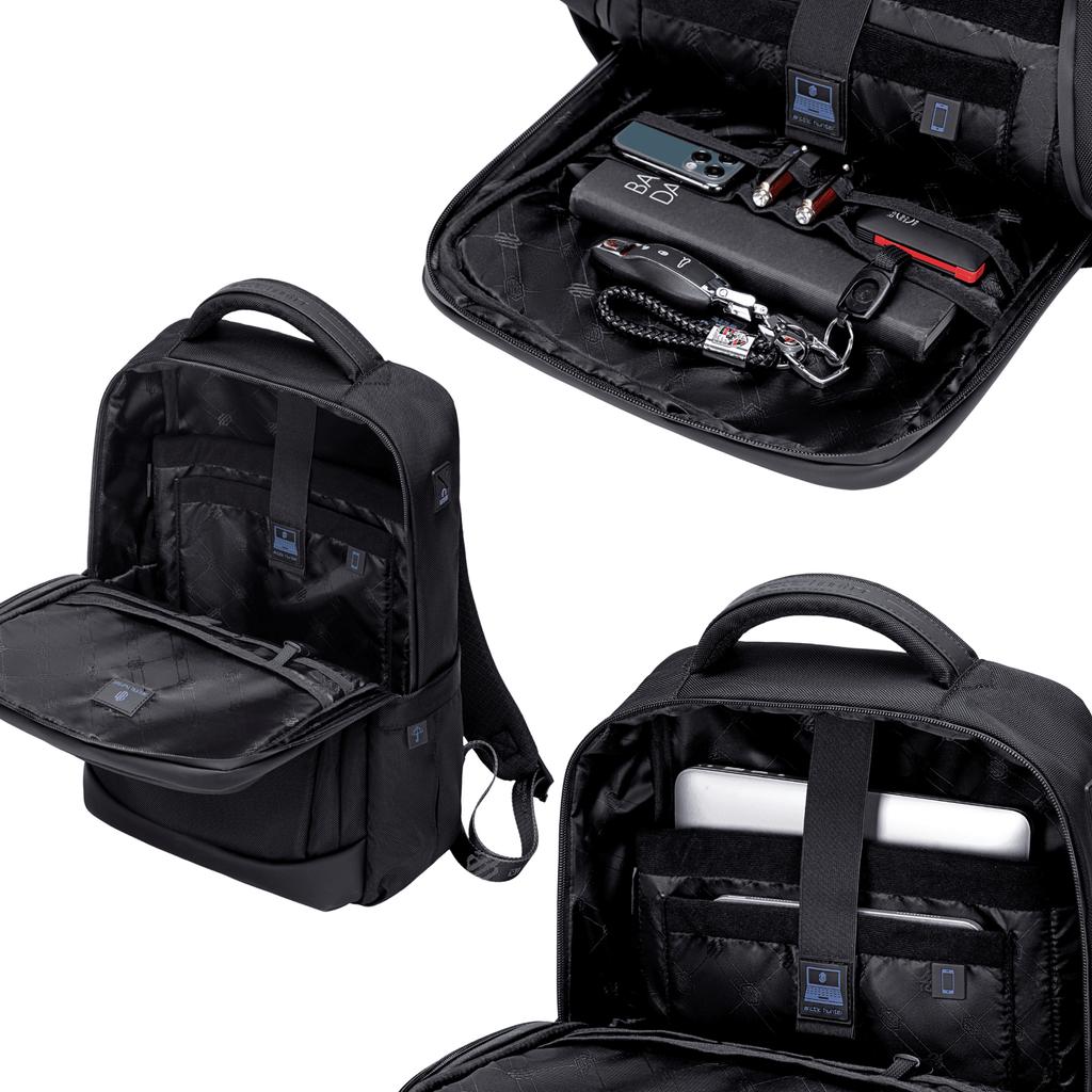Plecak miejski czarny męski wodoodporny na laptopa 15,6" do pracy arctic hunter b00478 black