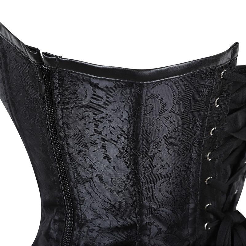 Gothic Halter Neck Steel Bone Side Zipper Corset Slimming Body Shaper Top