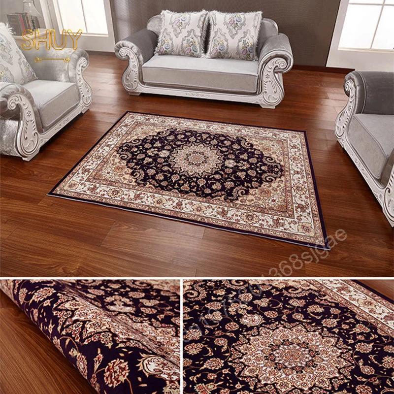 

Винтажный большой ковер для гостиной в Европе, роскошные ковры для украшения дома, для стола, для гостиной, нескользящий, пригодный для машинной стирки, индивидуальный ковер 30x50cm-12x20in