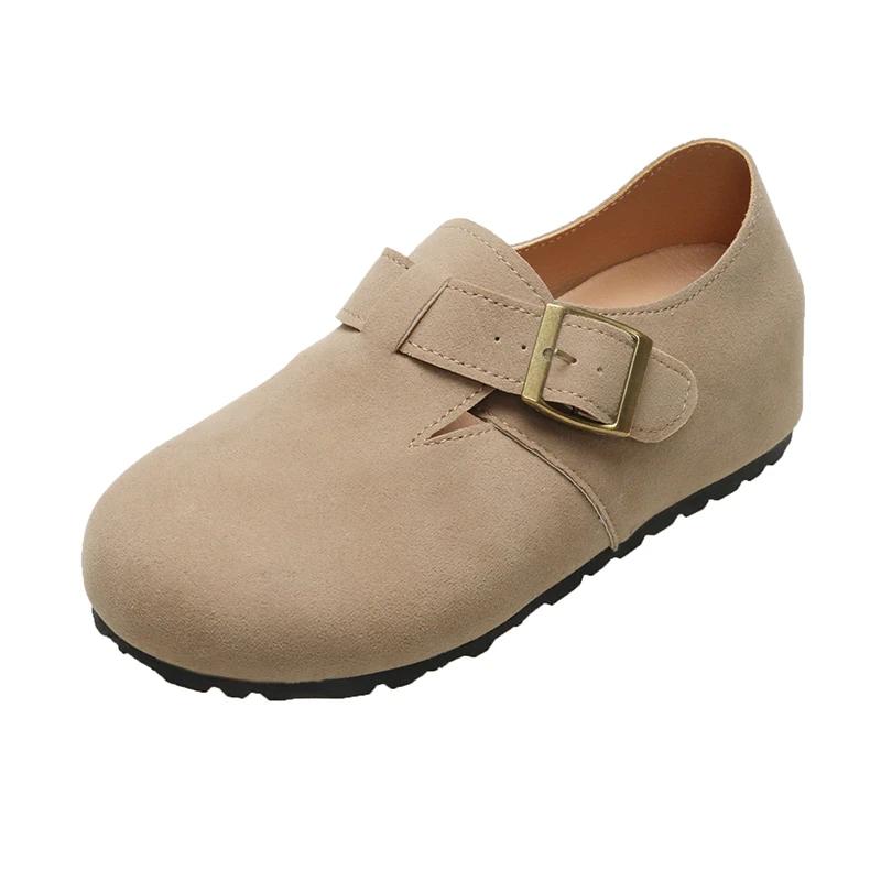 

Модные мюли-шлепанцы из замши и пробки для женщин, модные мужские сабо, классические пробковые нескользящие уличные шлепанцы с поддержкой свода стопы 2025 35 бежевый