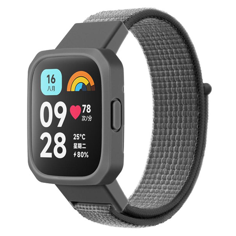 

Нейлоновый браслет-петля + чехол для Redmi Watch 3/2/1 Lite, сменный ремешок для смарт-часов Redmi Watch 1/2/Lite Watch Lite, чехол для браслета Redmi watch lite 1 / 2 серый