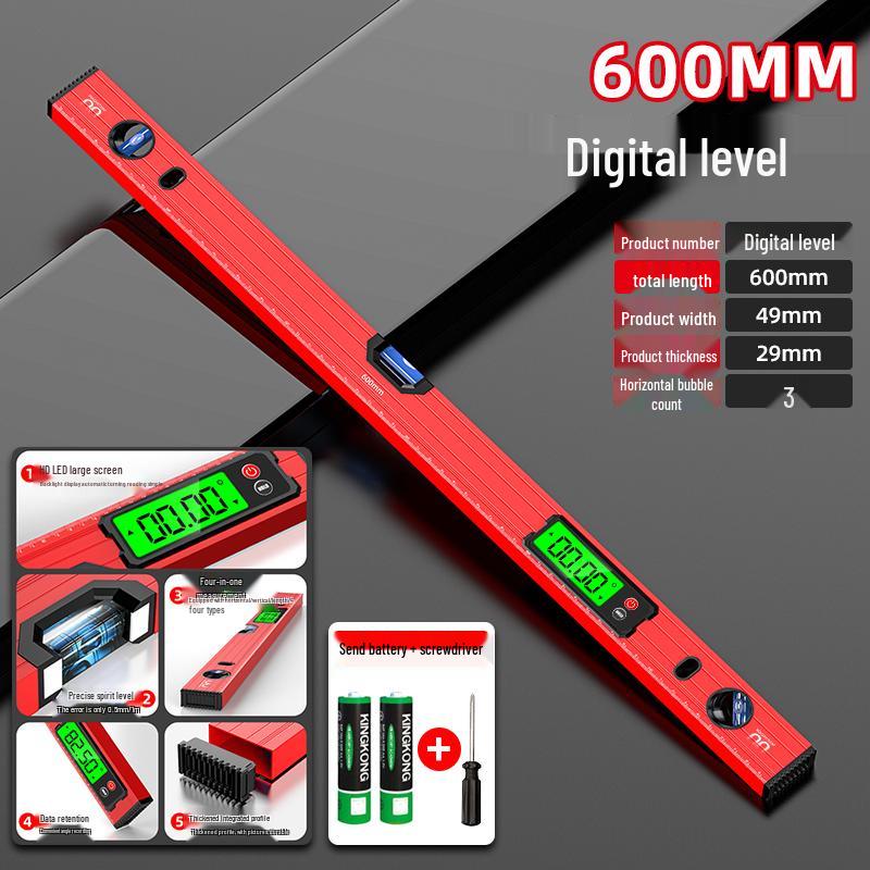 Digital Magnetic Level Ruler with High-Precision Display