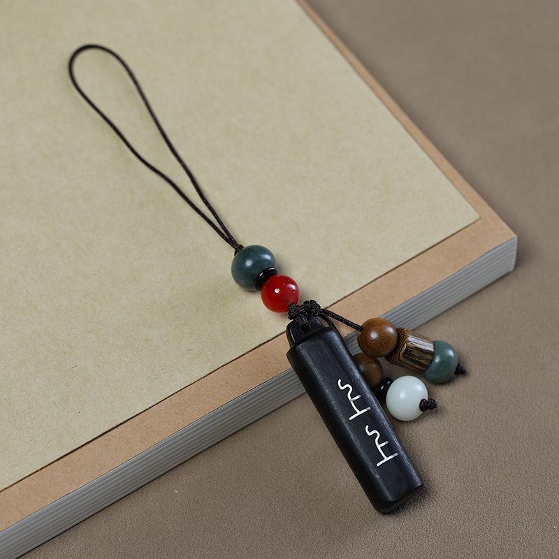 Rosewood Fortune Keyring Phone Charm: Creative Good Luck Purple Pendant for Men & Women.