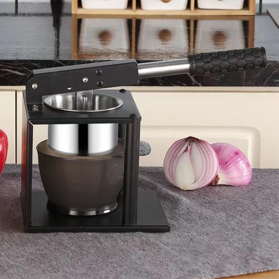 Stainless Steel Manual Juicer & Vegetable Press 2-in-1 Hand Press Juicer for Lemon Citrus Juice & Potato Pumpkin Puree Effortless Lever Operation