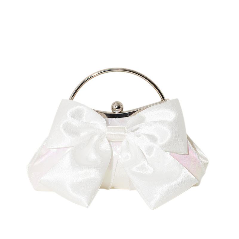 Bow flower clutch bag new women's bag dinner bag high-end dress banquet handbag shoulder messenger bag