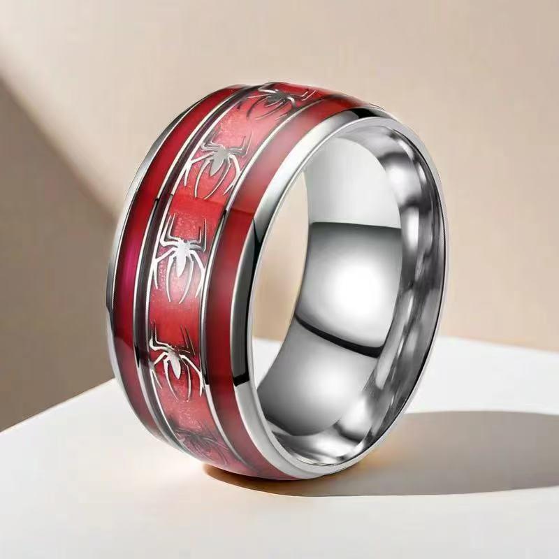 Men's 8mm Retro Titanium Steel Ring: Light Luxury, Niche Design