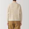 MUJI Andes Wool Mock Neck Size BA1P6A4A Women's Sweater, Oatmeal, S,