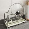 Space Saving Pot Pan Lid Holder Rustproof Pot Lid Rack Stable Cookware Storage Rack  Cabinet
