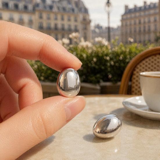 1 Pair Chunky Earrings for Women, Geometric Metal Earrings, Minimalist Irregular Ellipse Earrings, Simple Jewelry Gifts
