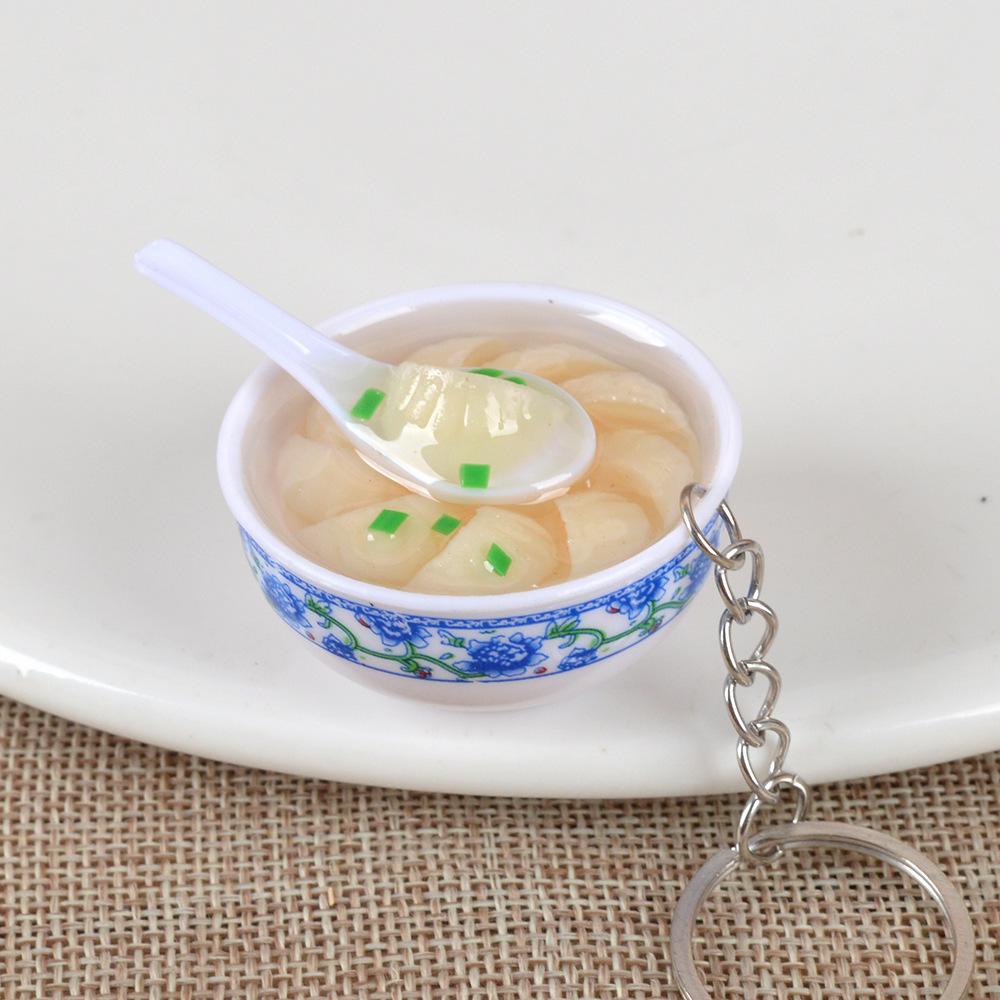 Kids' Mini Kitchenware: Noodle Bowl Keychain Fun Toy & Student Souvenir