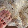 European Style Wedding Birthday Party Hot Stamping Mesh Table Runner Transparent Chiffon Sheer Sequin Tablecloth Hotel Room Holiday Decorat Table Flag