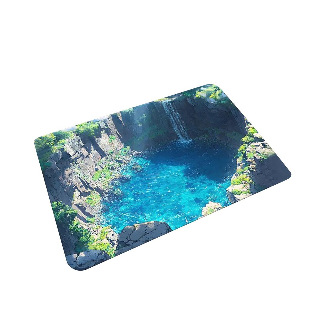 Front Door Mat Indoor Outdoor Entrance, 3D Optical All-Weather Doormat, Optical Rug Ground Crack Rug 3D Rugs, Easy Clean Patio Porch