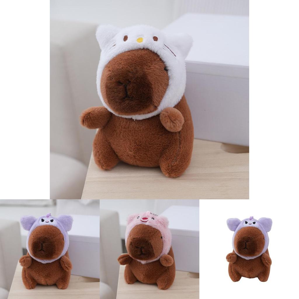 Adorable Capybara Plush Toy Bag Charm Soft Stuffed Animal Doll With Cute Design