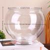 Transparentes rundes Zierfischglas Tragbares Goldfischglas Kleines Fischglas Haustier Kunststoff Leicht Schreibtisch Aquarium Schale Heimdeko